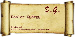 Dobler György névjegykártya