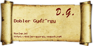 Dobler György névjegykártya