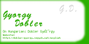 gyorgy dobler business card